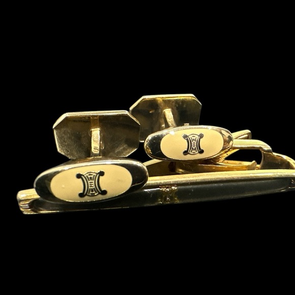 CELINE Tie Clip & Cuff Link Set - Picture 6 of 7